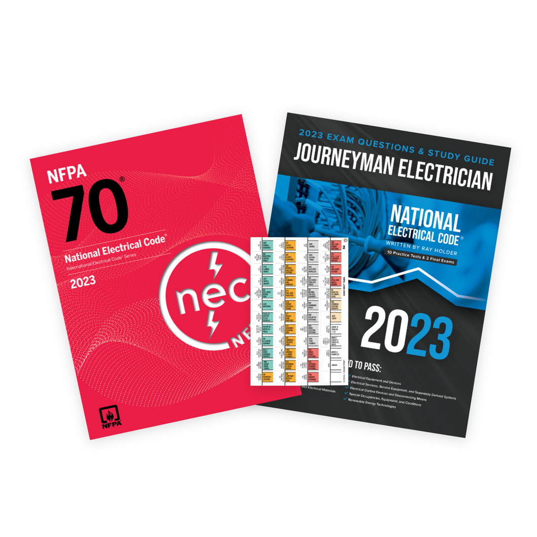 2023 Journeyman Electrician Study Guide & National Electrical Code Combo with Tabs