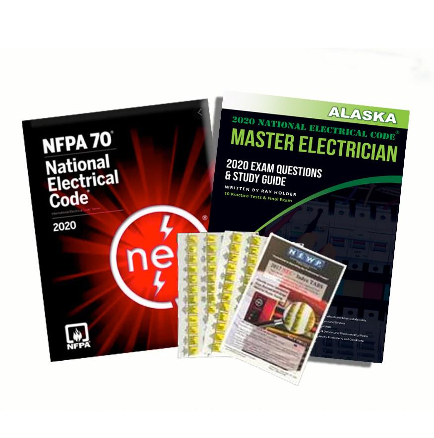 Alaska 2020 Master Electrician Study Guide & National Electrical Code Combo with Tabs