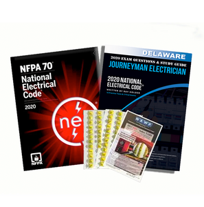 Delaware 2020 Journeyman Electrician Study Guide & National Electrical Code Combo with Tabs