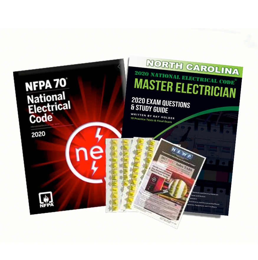 North Carolina 2020 Master Electrician Study Guide & National Electrical Code Combo with Tabs
