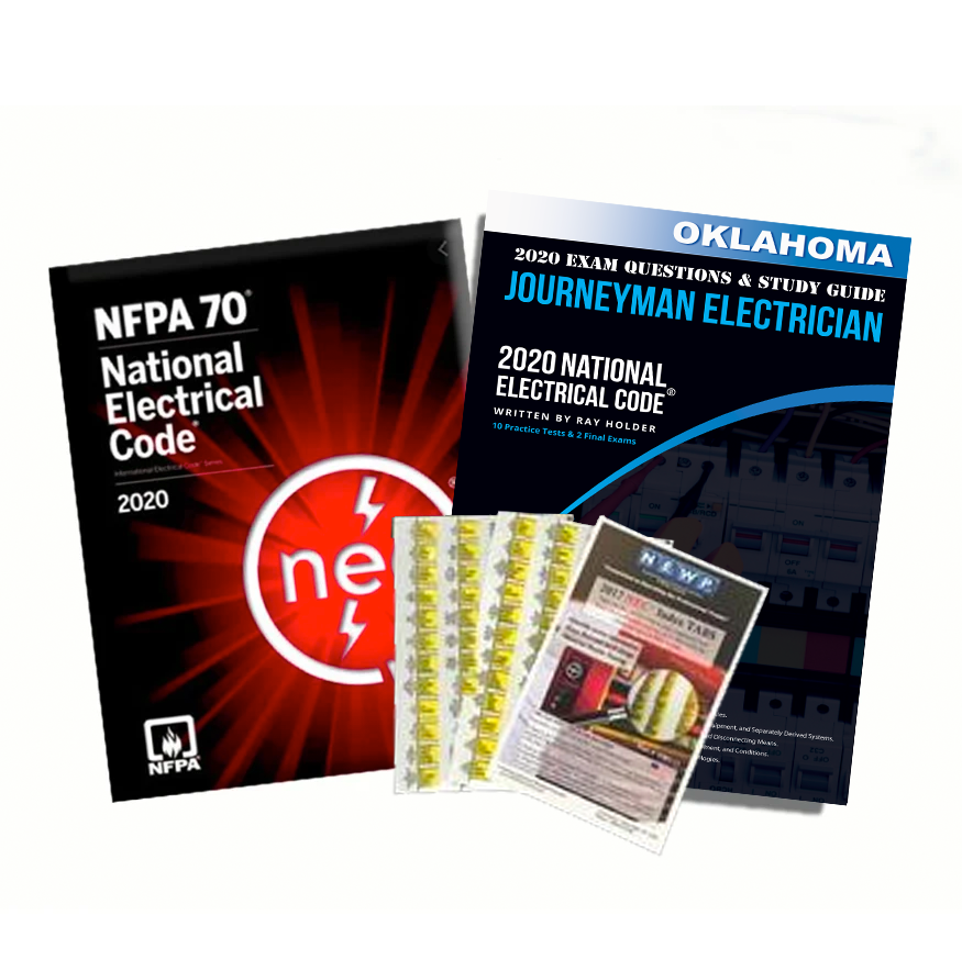 Oklahoma 2020 Journeyman Electrician Study Guide & National Electrical Code Combo with Tabs