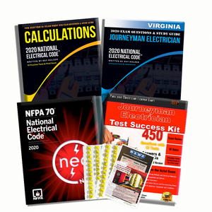 Virginia 2020 Complete Journeyman Electrician Study Guide & National Electrical Code Combo with Tabs
